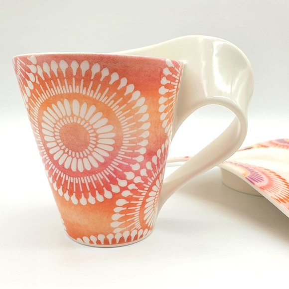 NWOT Villeroy Boch New Wave 12 oz Mug & Saucer Set - Picture 3 of 6